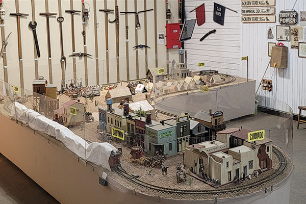 A model train diorama of Tucson sits inside the Tucson Rodeo Parade Museum