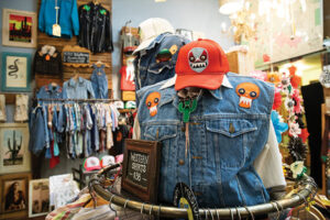 A display of Monster Booty clothing inside the Popcycle Shop in Tucson Arizona